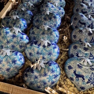 Ornament, Heart, 2.5" in "Snowy Night" by Galia | GB07-PCH2