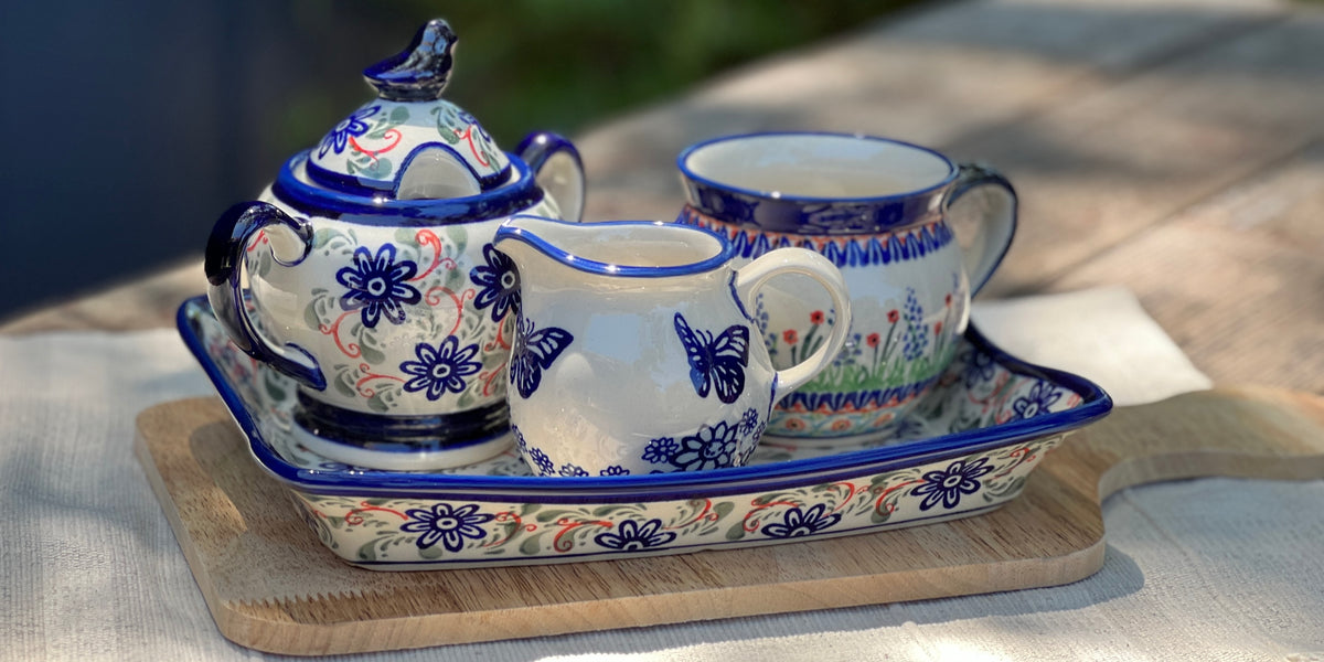 Polish Pottery - John's Mug - Blue Bells - The Polish Pottery Outlet