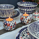 Candle Holder, Ball-Shaped, 2.5" in "Poppy Garden" by Manufaktura | S007T-EJ01