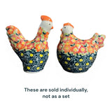 Salt & Pepper, Chubby Chicken, 3" in "Red & Orange Burst" by Galia | GSP08-AN1