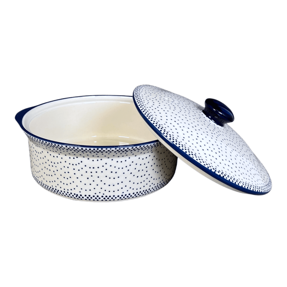 Baker, Round, with Lid, Deep, 8" in "Misty Blue" by Manufaktura | Z128U-61A