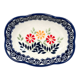 Dish, Cloud-Shaped, Small 3" x 5" in "Flower Power" by Manufaktura | S126T-JS14