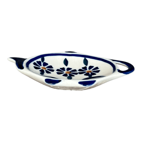 Saucer, Teapot, 4.25" x 3.25" in "Floral Peacock" by Manufaktura | P094T-54KK