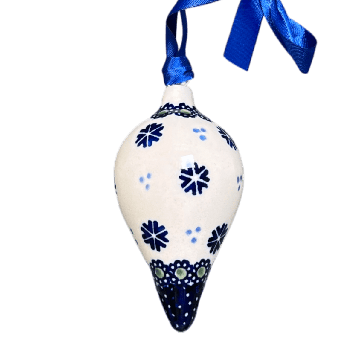 Ornament, Teardrop in "Snow Drift" by Manufaktura | K027T-PZ