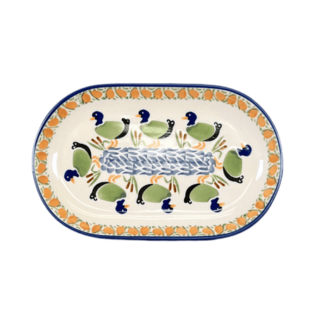 Plate, Oval, 6" x 9" in "Ducks in a Row" by Manufaktura | P097U-P323