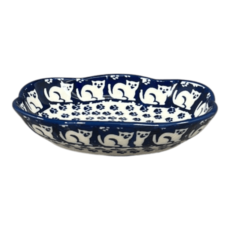 Dish, Cloud-Shaped, Small 3" x 5" in "Kitty Cat Path" by Manufaktura | S126T-KOT6