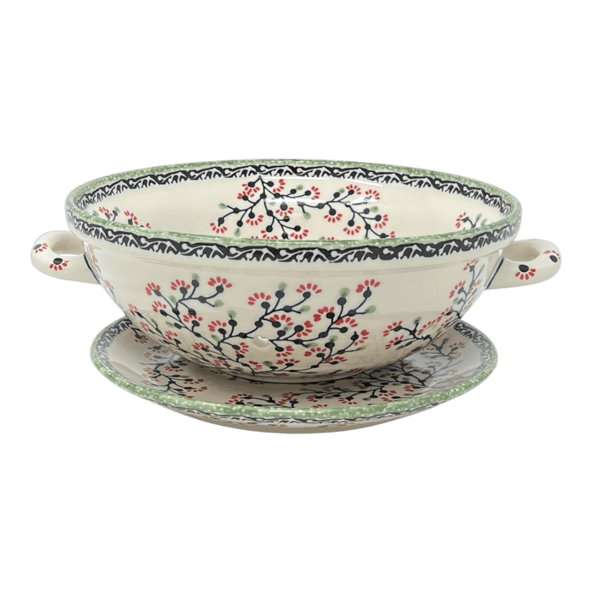 Bowl, Round, Berry Bowl, 9.75" in "Cherry Blossoms" by Manufaktura | D038S-DPGJ
