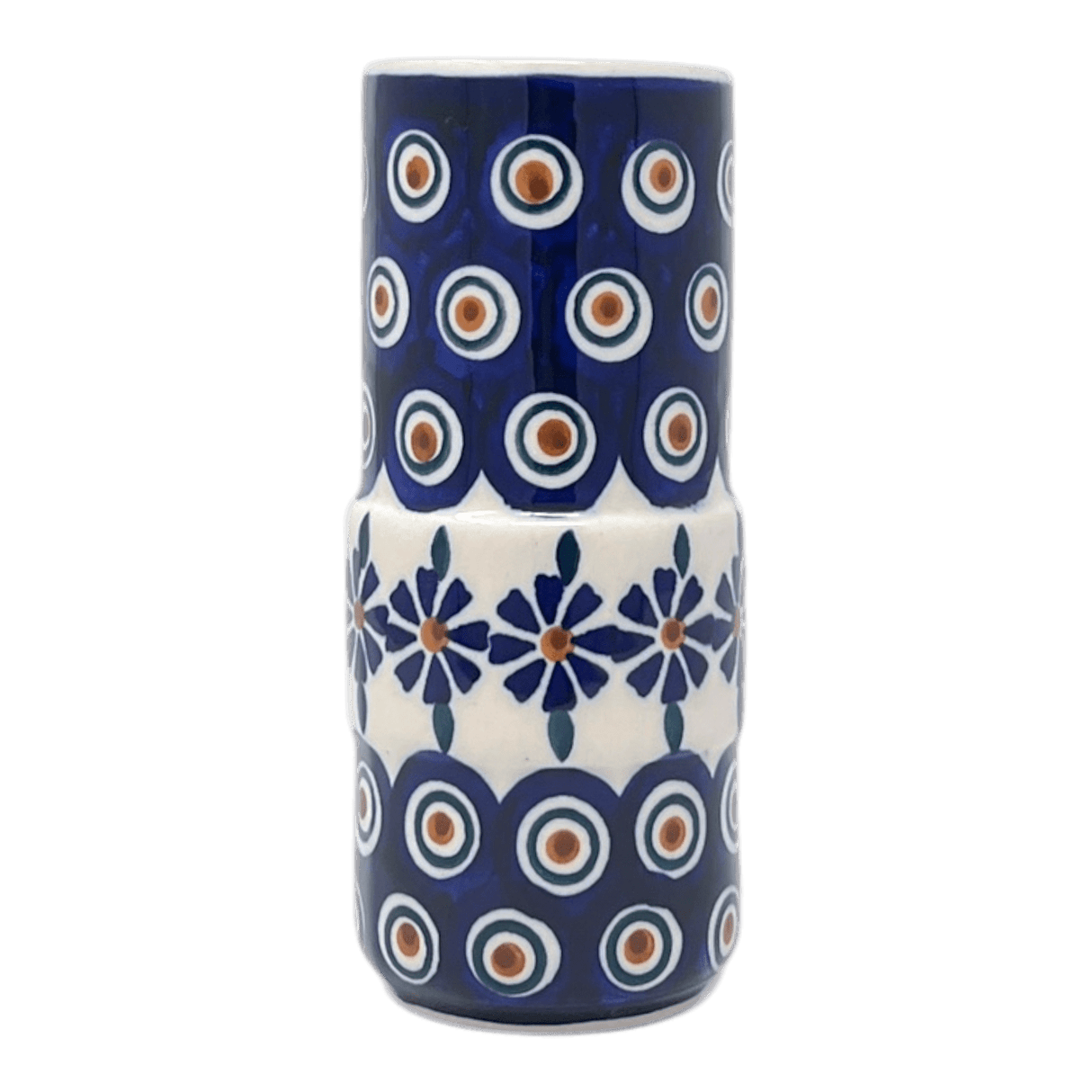 Vase, Slim, 5.5" in "Floral Peacock" by Manufaktura | F141T-54KK