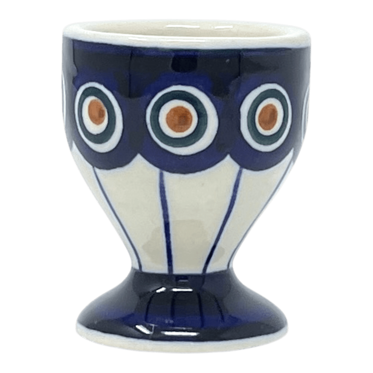 Egg Cup, 2.5" in "Peacock in Line" by Manufaktura | J050T-54A