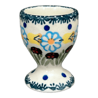 A picture of a Polish Pottery 2.5" Egg Cup (Lady Bugs) | J050T-IF45 as shown at PolishPotteryOutlet.com/products/2-5-egg-cup-lady-bugs-j050t-if45