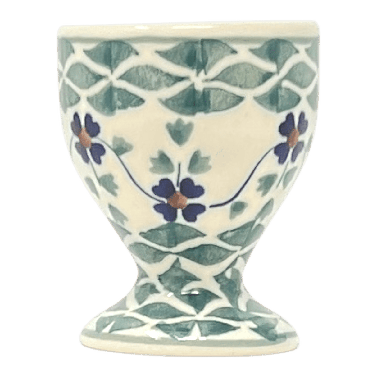 Egg Cup, 2.5" in "Woven Pansies" by Manufaktura | J050T-RV