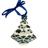 Ornament, Christmas Tree, 3" in "Woven Pansies" by Manufaktura | K008T-RV