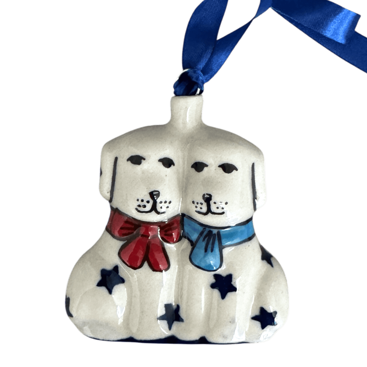 Ornament, Puppy Dogs, 2.5" in "Winter's Eve" by Manufaktura | K015S-IBZ