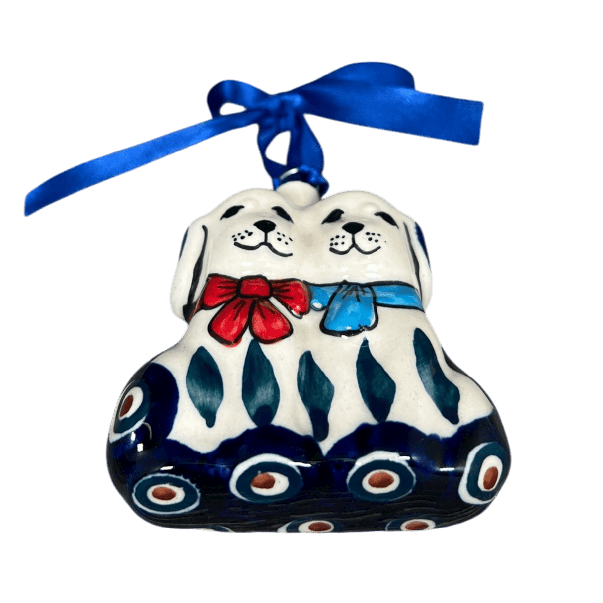 Ornament, Puppy Dogs, 2.5" in "Peacock" by Manufaktura | K015T-54