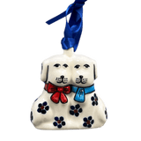 Ornament, Puppy Dogs, 2.5" in "Petite Floral" by Manufaktura | K015T-64