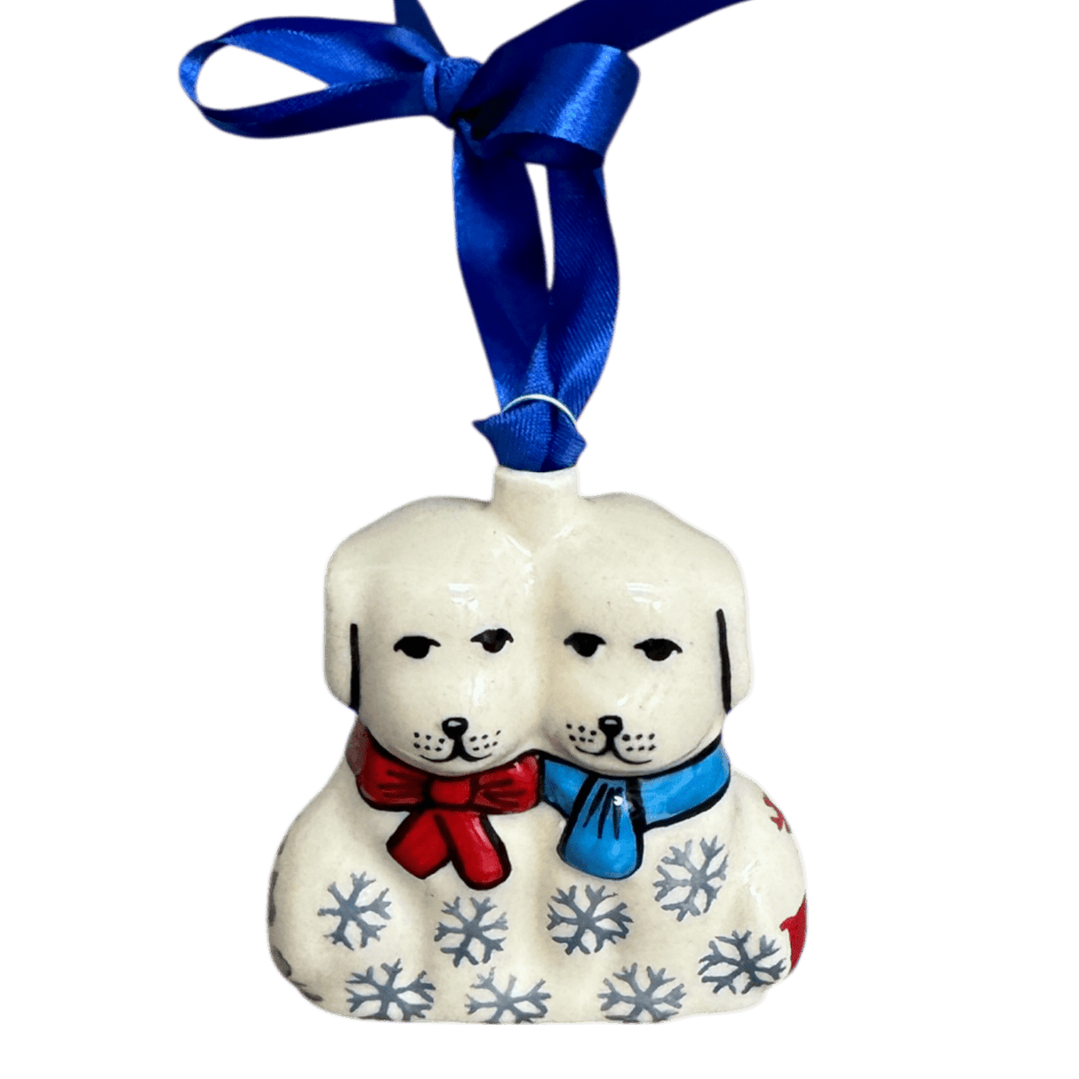 Ornament, Puppy Dogs, 2.5" in "Snow Drift" by Manufaktura | K015T-PZ