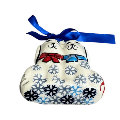 Ornament, Puppy Dogs, 2.5" in "Snow Drift" by Manufaktura | K015T-PZ
