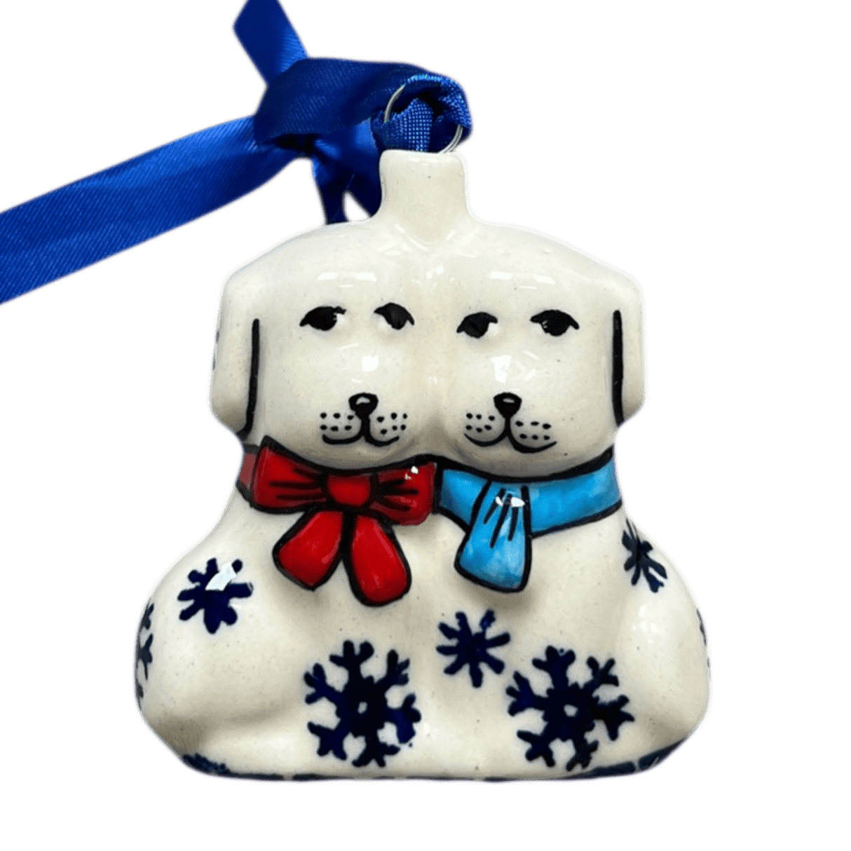 Ornament, Puppy Dogs, 2.5" in "Snow Drift" by Manufaktura | K015T-PZ
