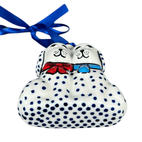 Ornament, Puppy Dogs, 2.5" in "Misty Blue" by Manufaktura | K015U-61A