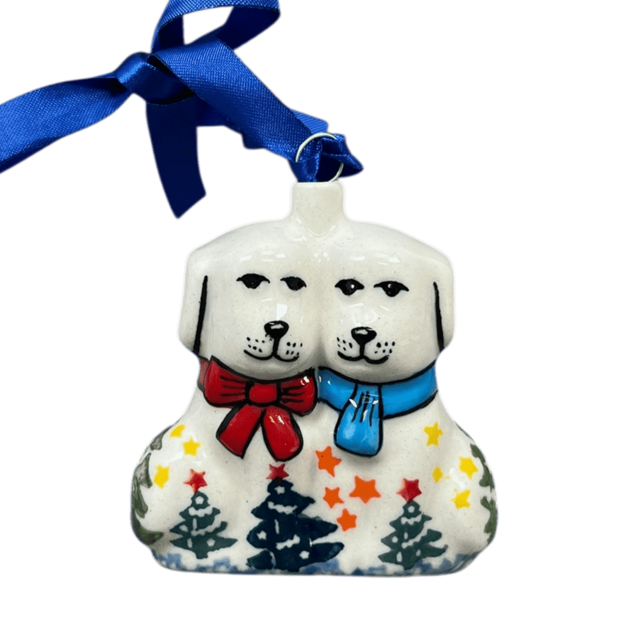 Ornament, Puppy Dogs, 2.5" in "Festive Forest" by Manufaktura | K015U-INS6