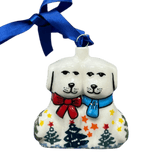 Ornament, Puppy Dogs, 2.5" in "Festive Forest" by Manufaktura | K015U-INS6