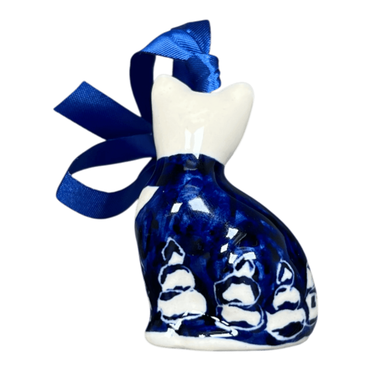 Ornament, Cat, 1.5" in "Winter's Eve" by Manufaktura | K018S-IBZ