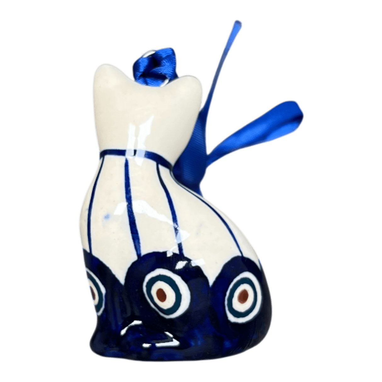 Ornament, Cat, 1.5" in "Peacock in Line" by Manufaktura | K018T-54A