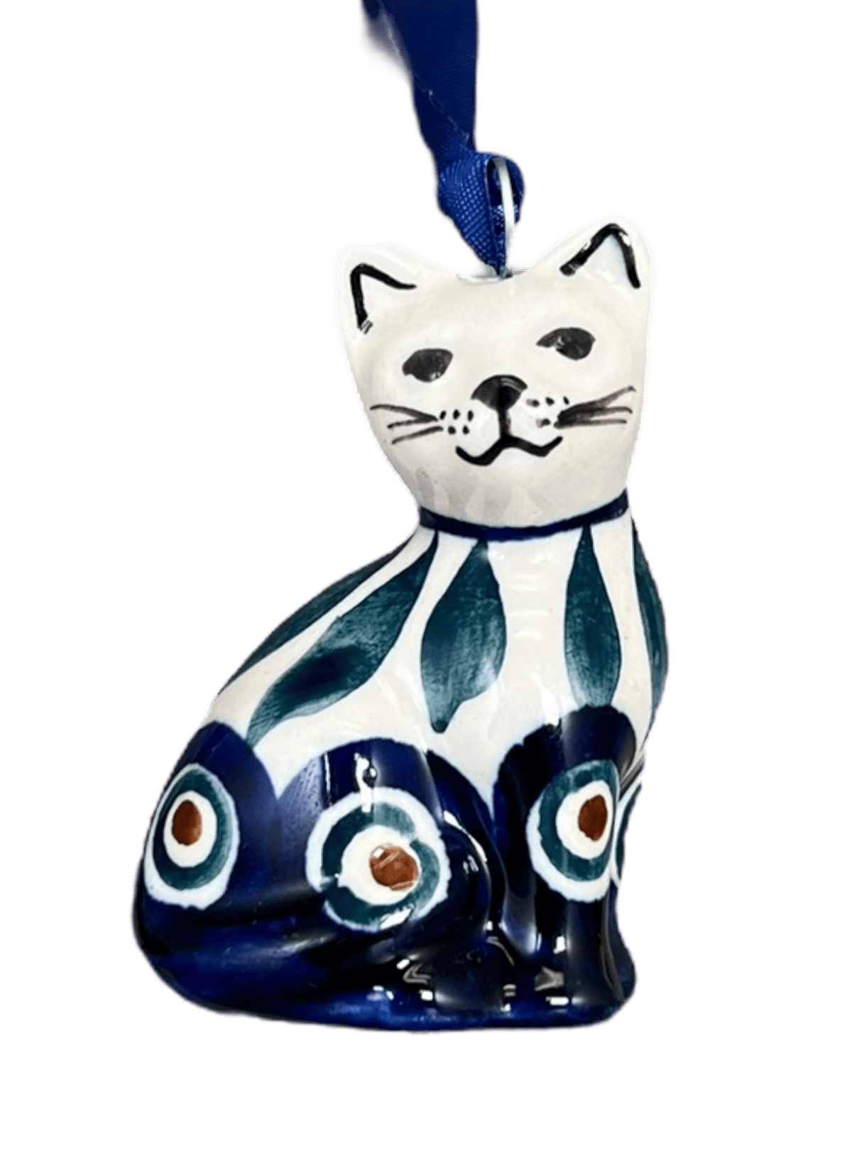 Ornament, Cat, 1.5" in "Peacock" by Manufaktura | K018T-54