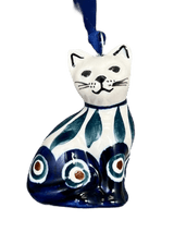Ornament, Cat, 1.5" in "Peacock" by Manufaktura | K018T-54