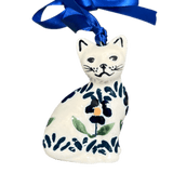 Ornament, Cat, 1.5" in "Forget Me Not" by Manufaktura | K018T-ASS