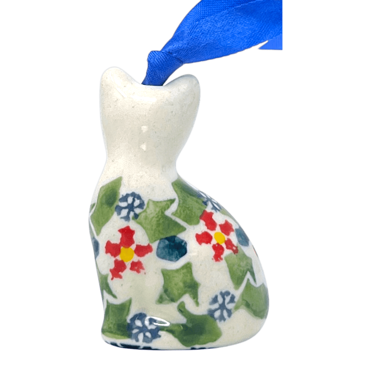 Ornament, Cat, 1.5" in "Holly In Bloom" by Manufaktura | K018T-IN13