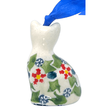 Ornament, Cat, 1.5" in "Holly In Bloom" by Manufaktura | K018T-IN13
