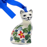 Ornament, Cat, 1.5" in "Holly In Bloom" by Manufaktura | K018T-IN13