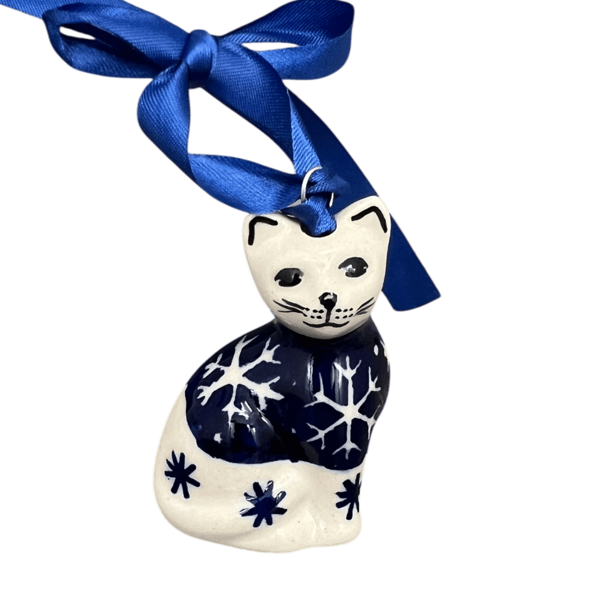 Ornament, Cat, 1.5" in "Snow Drift" by Manufaktura | K018T-PZ