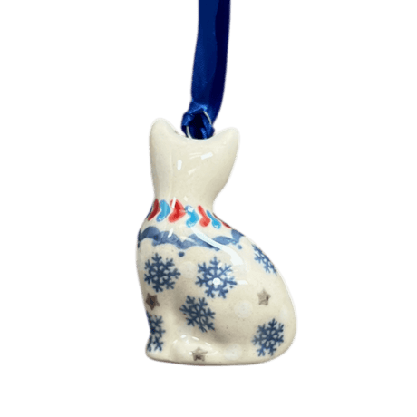 Ornament, Cat, 1.5" in "Snowflake Love" by Manufaktura | K018U-PS01