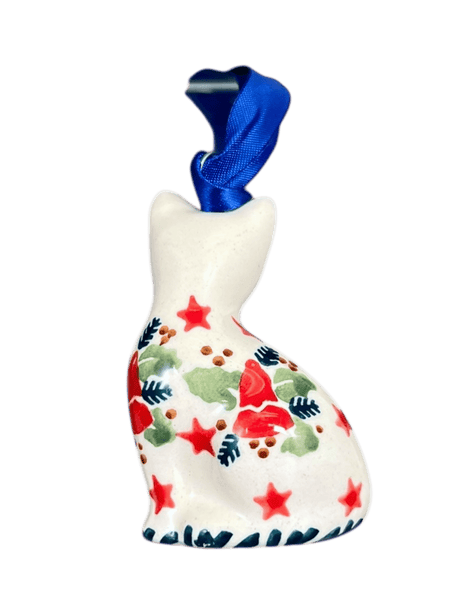 Ornament, Cat, 1.5" in "Evergreen Bells" by Manufaktura | K018U-PZDG