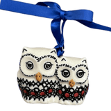 Ornament, Two Owl, 2" in "Duet in Black & Red" by Manufaktura | K020S-DPCC