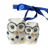 Ornament, Two Owl, 2" in "Winter's Eve" by Manufaktura | K020S-IBZ