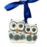 Ornament, Two Owl, 2" in "Pine Forest" by Manufaktura | K020S-PS29