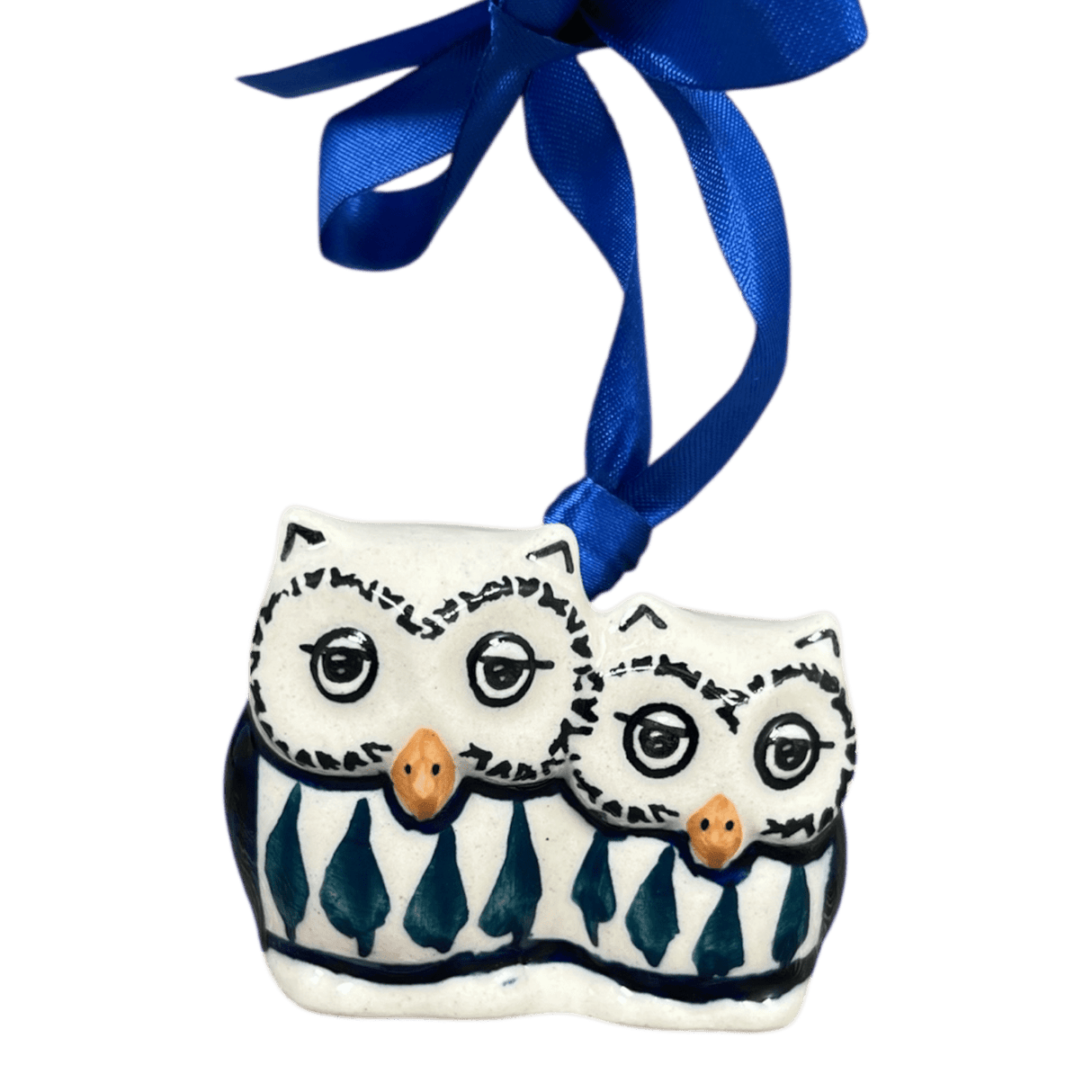 Ornament, Two Owl, 2" in "Peacock" by Manufaktura | K020T-54
