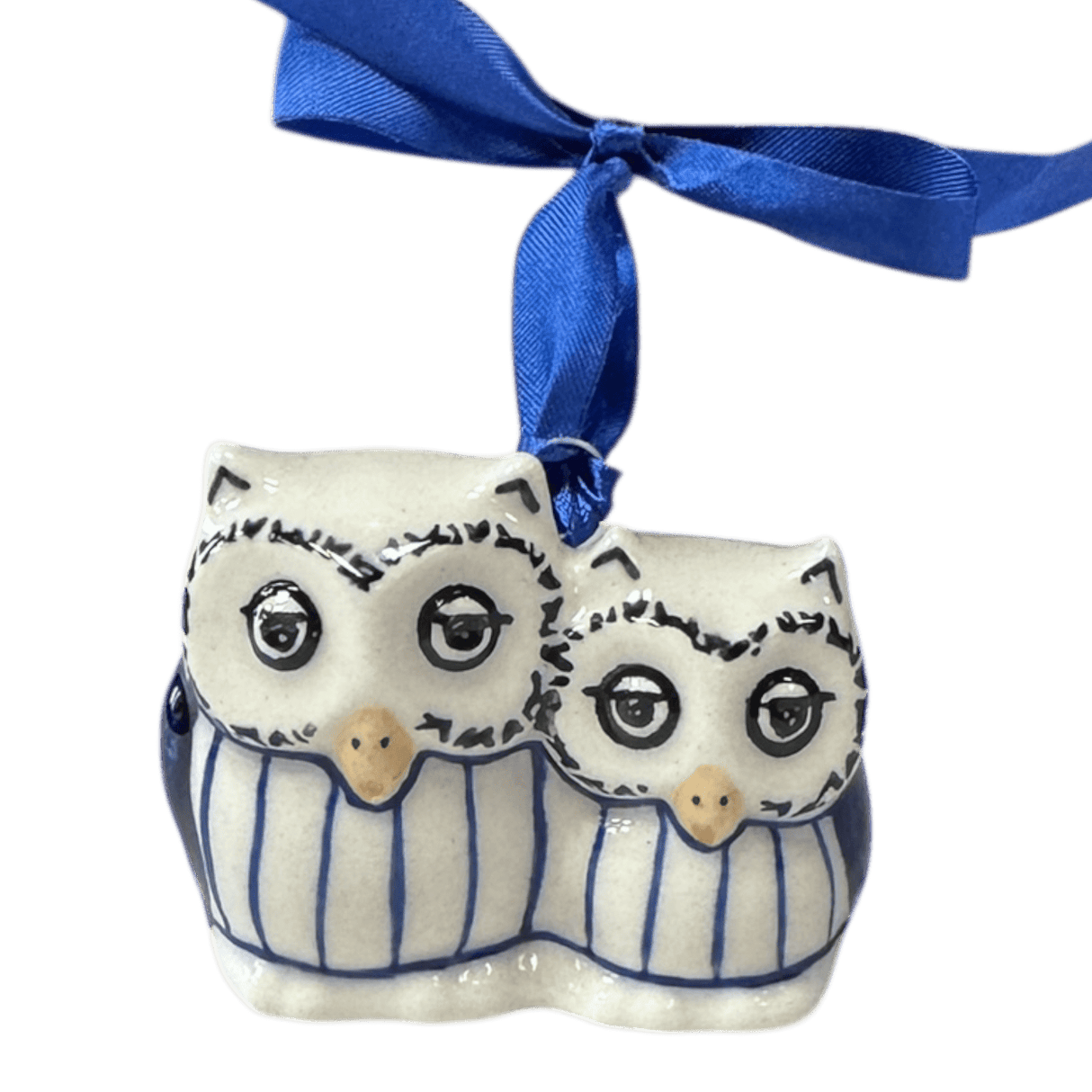 Ornament, Two Owl, 2" in "Peacock in Line" by Manufaktura | K020T-54A