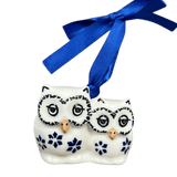Ornament, Two Owl, 2" in "Red Bird" by Manufaktura | K020T-GILE