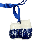 Ornament, Two Owl, 2" in "Snow Drift" by Manufaktura | K020T-PZ