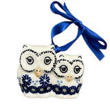 Ornament, Two Owl, 2" in "Snowy Pines" by Manufaktura | K020T-U22