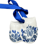 Ornament, Two Owl, 2" in "English Blue" by Manufaktura | K020U-AS53