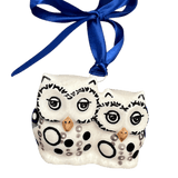 Ornament, Two Owl, 2" in "Bubble Blast" by Manufaktura | K020U-IZ23