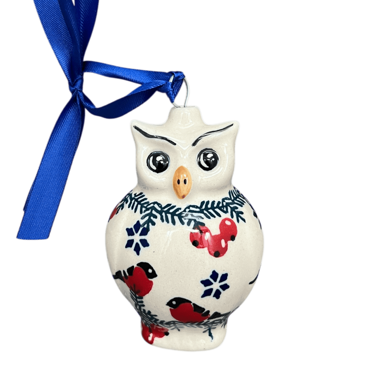 Ornament, Owl, 2" in "Red Bird" by Manufaktura | K026T-GILE