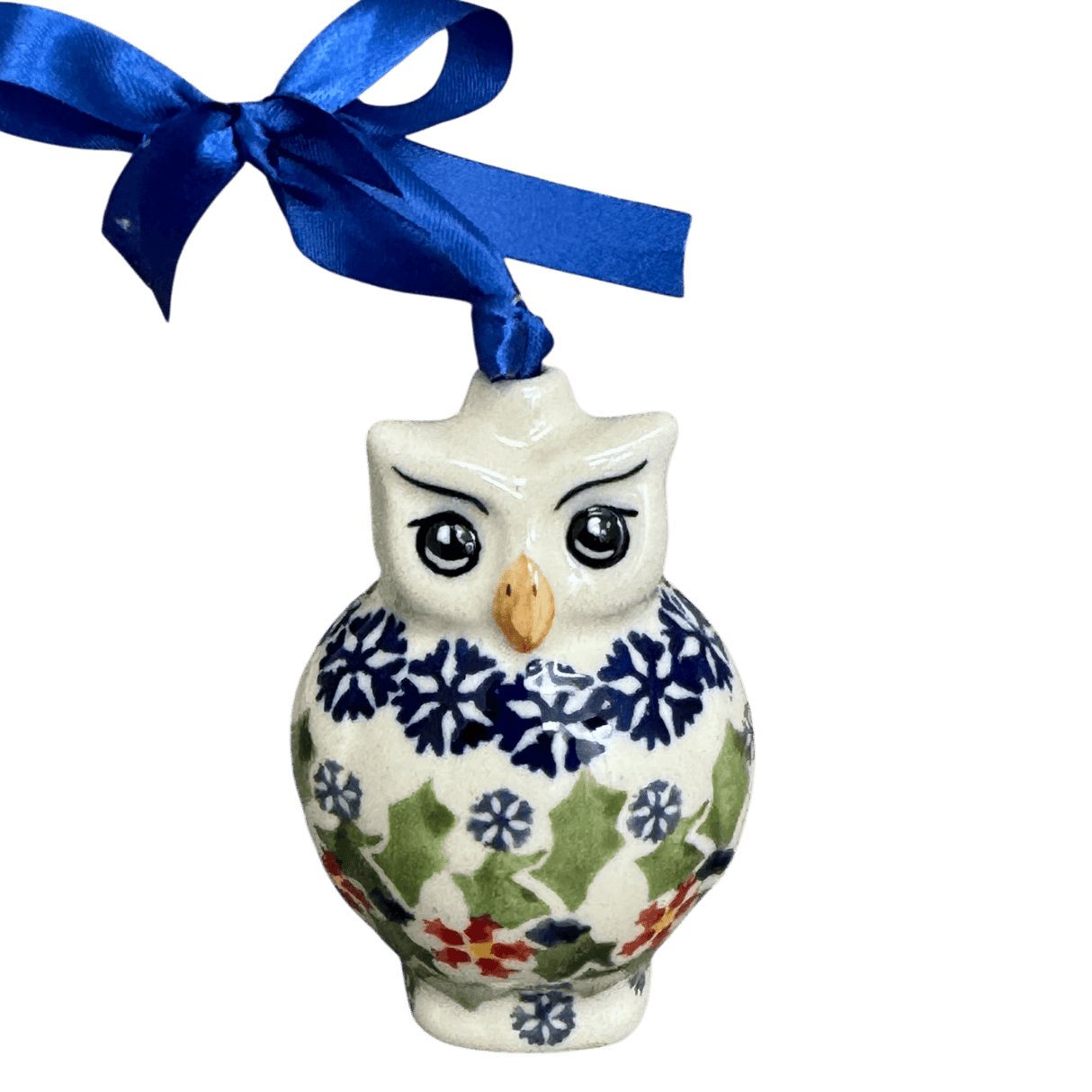 Ornament, Owl, 2" in "Holly In Bloom" by Manufaktura | K026T-IN13