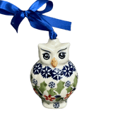 Ornament, Owl, 2" in "Holly In Bloom" by Manufaktura | K026T-IN13