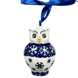 Ornament, Owl, 2" in "Snow Drift" by Manufaktura | K026T-PZ